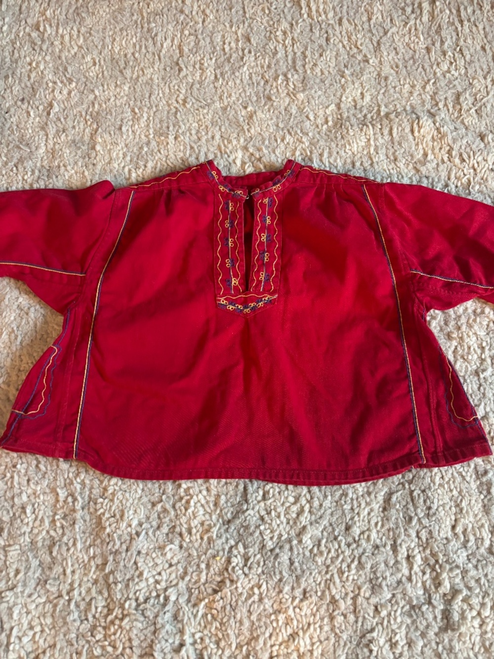 Vintage Folk European Gorgeous Toddler Girls Blouse Top 1-2